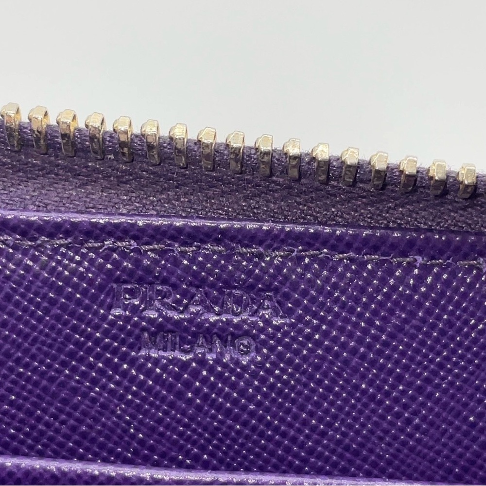 Auth PRADA Saffiano Leather Purple
Round Zipper Long Wallet W/C - Picture 15 of 16